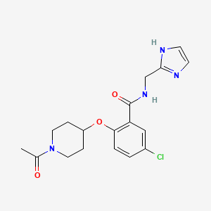 2-[(1-acetyl-4-piperidinyl)oxy]-5-chloro-N-(1H-imidazol-2-ylmethyl)benzamide