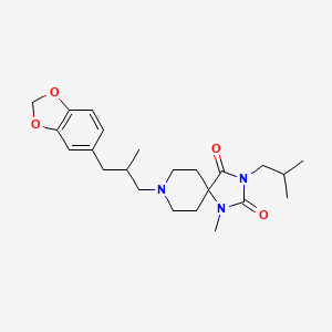 8-[3-(1,3-benzodioxol-5-yl)-2-methylpropyl]-3-isobutyl-1-methyl-1,3,8-triazaspiro[4.5]decane-2,4-dione