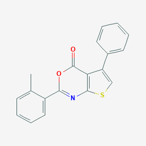 molecular formula C19H13NO2S B376385 2-(2-Methylphenyl)-5-phenylthieno[2,3-d][1,3]oxazin-4-one 