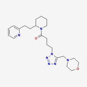 4-{[1-(4-oxo-4-{2-[2-(2-pyridinyl)ethyl]-1-piperidinyl}butyl)-1H-tetrazol-5-yl]methyl}morpholine