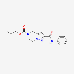 molecular formula C18H22N4O3 B3763880 isobutyl 2-(anilinocarbonyl)-6,7-dihydropyrazolo[1,5-a]pyrazine-5(4H)-carboxylate 