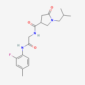 N-{2-[(2-fluoro-4-methylphenyl)amino]-2-oxoethyl}-1-isobutyl-5-oxopyrrolidine-3-carboxamide