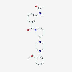 N-[3-({3-[4-(2-methoxyphenyl)-1-piperazinyl]-1-piperidinyl}carbonyl)phenyl]acetamide