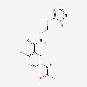 5-(acetylamino)-2-chloro-N-[2-(1H-1,2,4-triazol-5-ylthio)ethyl]benzamide