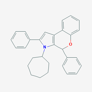 molecular formula C30H29NO B376391 3-Cycloheptyl-2,4-diphenyl-3,4-dihydrochromeno[3,4-b]pyrrole 