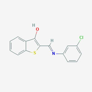 molecular formula C15H10ClNOS B376392 2-[(3-chloroanilino)methylene]-1-benzothiophen-3(2H)-one CAS No. 63859-09-6