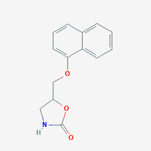 molecular formula C14H13NO3 B376393 5-(Naphthalen-1-yloxymethyl)-1,3-oxazolidin-2-one CAS No. 113420-82-9