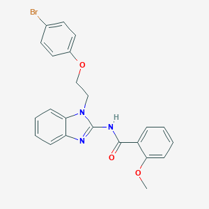 N-[1-[2-(4-bromophenoxy)ethyl]benzimidazol-2-yl]-2-methoxybenzamide