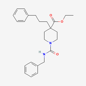 molecular formula C25H32N2O3 B3763997 ethyl 1-[(benzylamino)carbonyl]-4-(3-phenylpropyl)-4-piperidinecarboxylate 