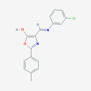 molecular formula C17H13ClN2O2 B376415 4-[(3-chloroanilino)methylene]-2-(4-methylphenyl)-1,3-oxazol-5(4H)-one CAS No. 380645-27-2