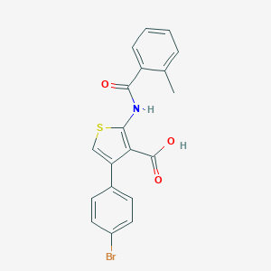 4-(4-Bromophenyl)-2-[(2-methylbenzoyl)amino]-3-thiophenecarboxylic acid
