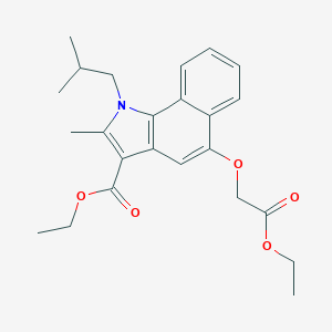 molecular formula C24H29NO5 B376425 ethyl 5-(2-ethoxy-2-oxoethoxy)-1-isobutyl-2-methyl-1H-benzo[g]indole-3-carboxylate CAS No. 380645-37-4