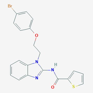 molecular formula C20H16BrN3O2S B376427 N-{1-[2-(4-bromophenoxy)ethyl]-1H-benzimidazol-2-yl}thiophene-2-carboxamide CAS No. 380645-16-9
