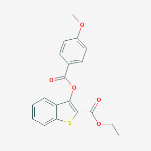 molecular formula C19H16O5S B376431 Ethyl 3-(4-methoxybenzoyl)oxy-1-benzothiophene-2-carboxylate CAS No. 380645-41-0