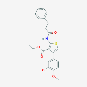Ethyl 4-(3,4-dimethoxyphenyl)-2-(3-phenylpropanoylamino)thiophene-3-carboxylate