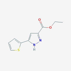 molecular formula C10H10N2O2S B037644 ethyl 5-thien-2-yl-1H-pyrazole-3-carboxylate CAS No. 121195-03-7