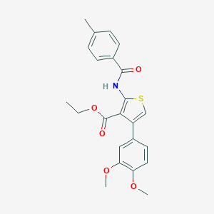 Ethyl 4-(3,4-dimethoxyphenyl)-2-[(4-methylbenzoyl)amino]thiophene-3-carboxylate