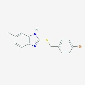 molecular formula C15H13BrN2S B376450 2-[(4-bromobenzyl)sulfanyl]-5-methyl-1H-benzimidazole 