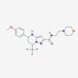 5-(4-methoxyphenyl)-N-(2-morpholin-4-ylethyl)-7-(trifluoromethyl)-1,5,6,7-tetrahydropyrazolo[1,5-a]pyrimidine-2-carboxamide