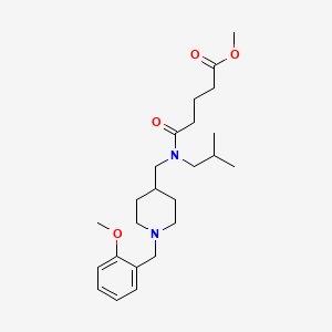 molecular formula C24H38N2O4 B3764566 methyl 5-(isobutyl{[1-(2-methoxybenzyl)-4-piperidinyl]methyl}amino)-5-oxopentanoate 