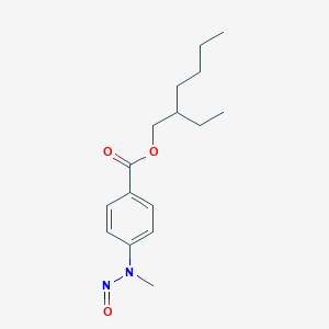molecular formula C16H24N2O3 B037647 N-Nitroso-N-methyl-p-aminobenzoic acid, 2-ethylhexyl ester CAS No. 122021-01-6
