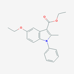 molecular formula C20H21NO3 B376472 Ethyl 5-ethoxy-2-methyl-1-phenylindole-3-carboxylate CAS No. 461439-06-5