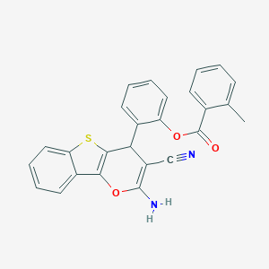 2-(2-amino-3-cyano-4H-[1]benzothieno[3,2-b]pyran-4-yl)phenyl 2-methylbenzoate
