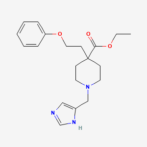 molecular formula C20H27N3O3 B3764867 ethyl 1-(1H-imidazol-4-ylmethyl)-4-(2-phenoxyethyl)-4-piperidinecarboxylate 