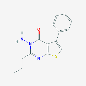 molecular formula C15H15N3OS B376489 3-Amino-5-phenyl-2-propylthieno[2,3-d]pyrimidin-4-one CAS No. 342383-95-3