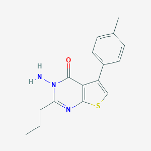 molecular formula C16H17N3OS B376494 3-amino-5-(4-methylphenyl)-2-propylthieno[2,3-d]pyrimidin-4(3H)-one CAS No. 342383-97-5