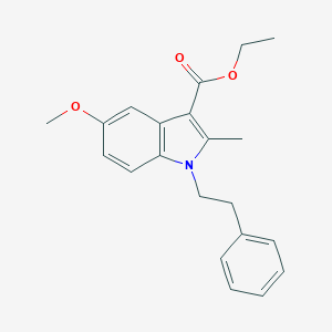 molecular formula C21H23NO3 B376496 ethyl 5-methoxy-2-methyl-1-(2-phenylethyl)-1H-indole-3-carboxylate CAS No. 17591-08-1