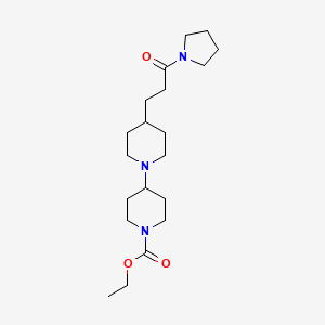 molecular formula C20H35N3O3 B3764984 ethyl 4-[3-oxo-3-(1-pyrrolidinyl)propyl]-1,4'-bipiperidine-1'-carboxylate 