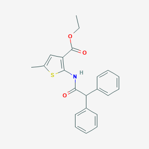 molecular formula C22H21NO3S B376499 Ethyl 2-[(diphenylacetyl)amino]-5-methyl-3-thiophenecarboxylate CAS No. 380645-80-7