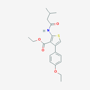 molecular formula C20H25NO4S B376501 Ethyl 4-(4-ethoxyphenyl)-2-[(3-methylbutanoyl)amino]thiophene-3-carboxylate CAS No. 380645-77-2