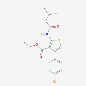 Ethyl 4-(4-bromophenyl)-2-[(3-methylbutanoyl)amino]thiophene-3-carboxylate