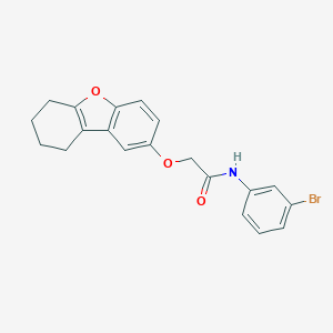 molecular formula C20H18BrNO3 B376503 N-(3-bromophenyl)-2-(6,7,8,9-tetrahydrodibenzofuran-2-yloxy)acetamide CAS No. 443320-39-6