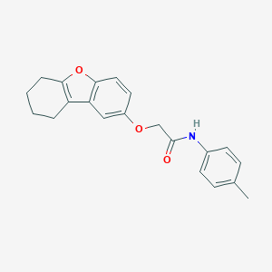 molecular formula C21H21NO3 B376506 N-(4-methylphenyl)-2-(6,7,8,9-tetrahydrodibenzofuran-2-yloxy)acetamide CAS No. 380645-90-9