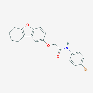 molecular formula C20H18BrNO3 B376509 N-(4-bromophenyl)-2-(6,7,8,9-tetrahydrodibenzofuran-2-yloxy)acetamide CAS No. 443320-36-3