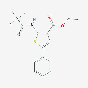 molecular formula C18H21NO3S B376514 Ethyl 2-[(2,2-dimethylpropanoyl)amino]-5-phenylthiophene-3-carboxylate CAS No. 307536-35-2