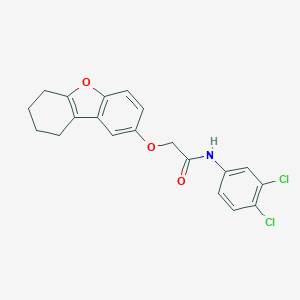 molecular formula C20H17Cl2NO3 B376515 N-(3,4-dichlorophenyl)-2-(6,7,8,9-tetrahydrodibenzofuran-2-yloxy)acetamide CAS No. 380645-99-8