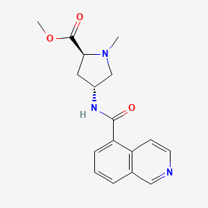 molecular formula C17H19N3O3 B3765168 methyl (2S,4R)-4-[(isoquinolin-5-ylcarbonyl)amino]-1-methylpyrrolidine-2-carboxylate 