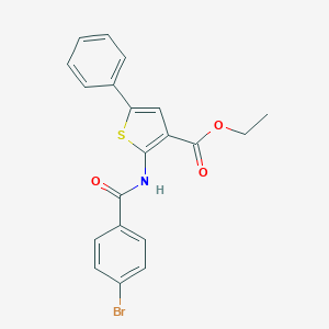 molecular formula C20H16BrNO3S B376517 Ethyl 2-[(4-bromobenzoyl)amino]-5-phenylthiophene-3-carboxylate CAS No. 307536-19-2