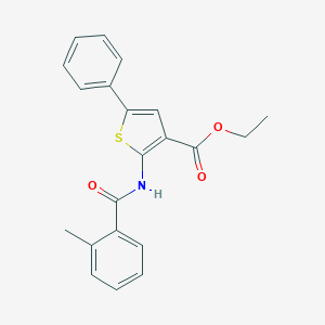 molecular formula C21H19NO3S B376523 Ethyl 2-[(2-methylbenzoyl)amino]-5-phenylthiophene-3-carboxylate CAS No. 380646-12-8