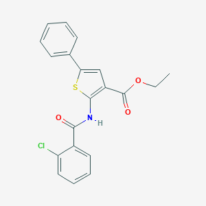 B376525 Ethyl 2-[(2-chlorobenzoyl)amino]-5-phenylthiophene-3-carboxylate CAS No. 380646-13-9