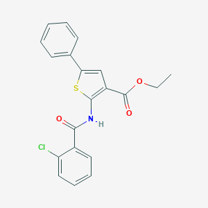 molecular formula C20H16ClNO3S B376525 Ethyl 2-[(2-chlorobenzoyl)amino]-5-phenylthiophene-3-carboxylate CAS No. 380646-13-9