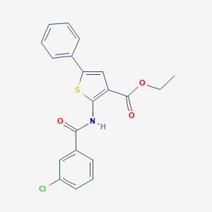 B376527 Ethyl 2-[(3-chlorobenzoyl)amino]-5-phenylthiophene-3-carboxylate CAS No. 380646-14-0