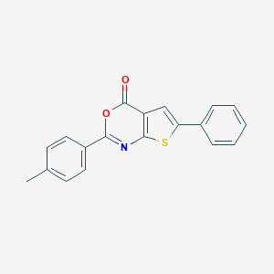 molecular formula C19H13NO2S B376529 2-(4-methylphenyl)-6-phenyl-4H-thieno[2,3-d][1,3]oxazin-4-one CAS No. 443320-52-3