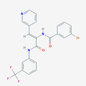 3-bromo-N-(2-(3-pyridinyl)-1-{[3-(trifluoromethyl)anilino]carbonyl}vinyl)benzamide