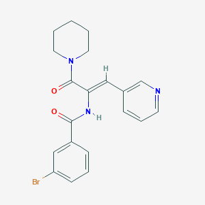 3-Bromo-N-[1-(piperidine-1-carbonyl)-2-pyridin-3-yl-vinyl]-benzamide
