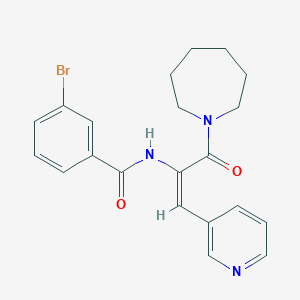 molecular formula C21H22BrN3O2 B376538 N-[1-(1-azepanylcarbonyl)-2-(3-pyridinyl)vinyl]-3-bromobenzamide 